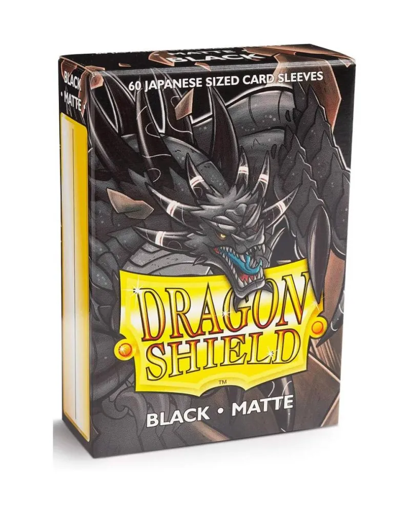 Dragon Shield 60 Japanise Size Sleeves - Black Matte 