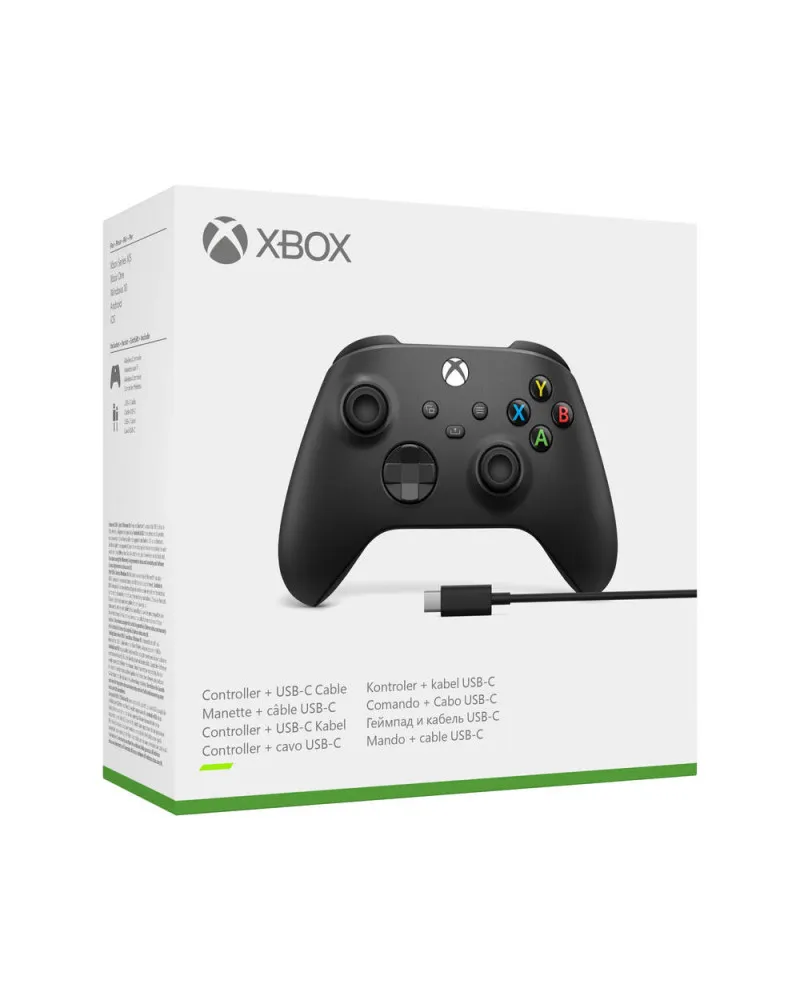 Gamepad Microsoft XBOX ONE Series X Wireless Controller + Cable - Carbon Black 