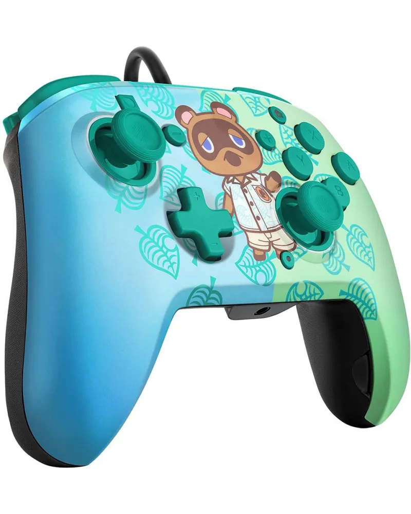 Gamepad PDP Faceoff Deluxe Controller + Audio - Animal Crossing 