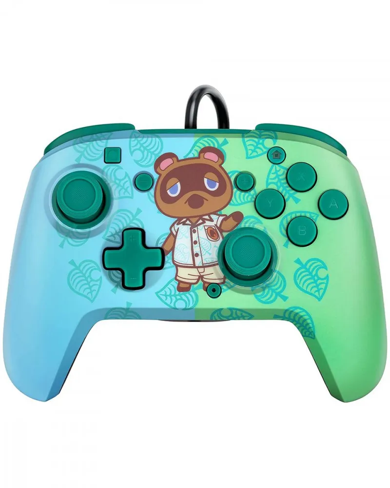 Gamepad PDP Faceoff Deluxe Controller + Audio - Animal Crossing 