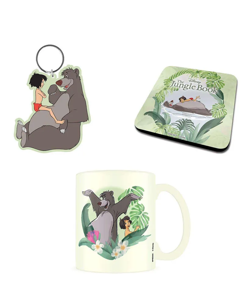 Gift Set - Disney - The Jungle Book - Šolja, Podmetač & Privezak 