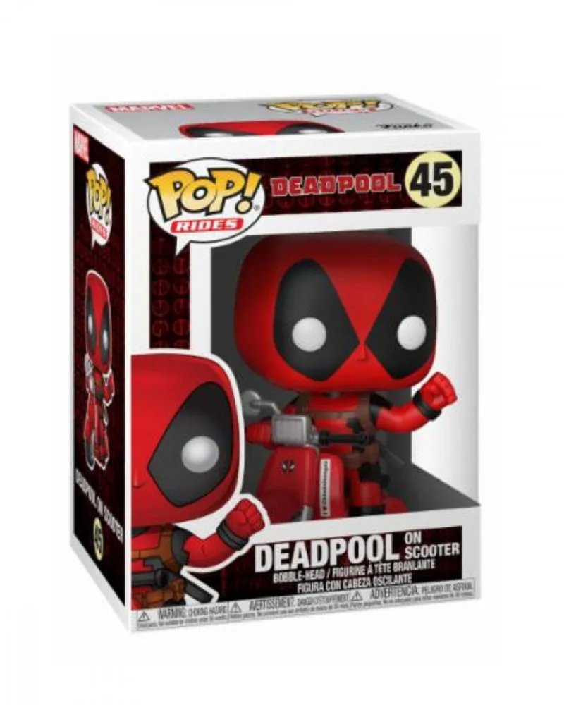 Bobble Figure Rides - Deadpool POP! - Deadpool On Scooter 