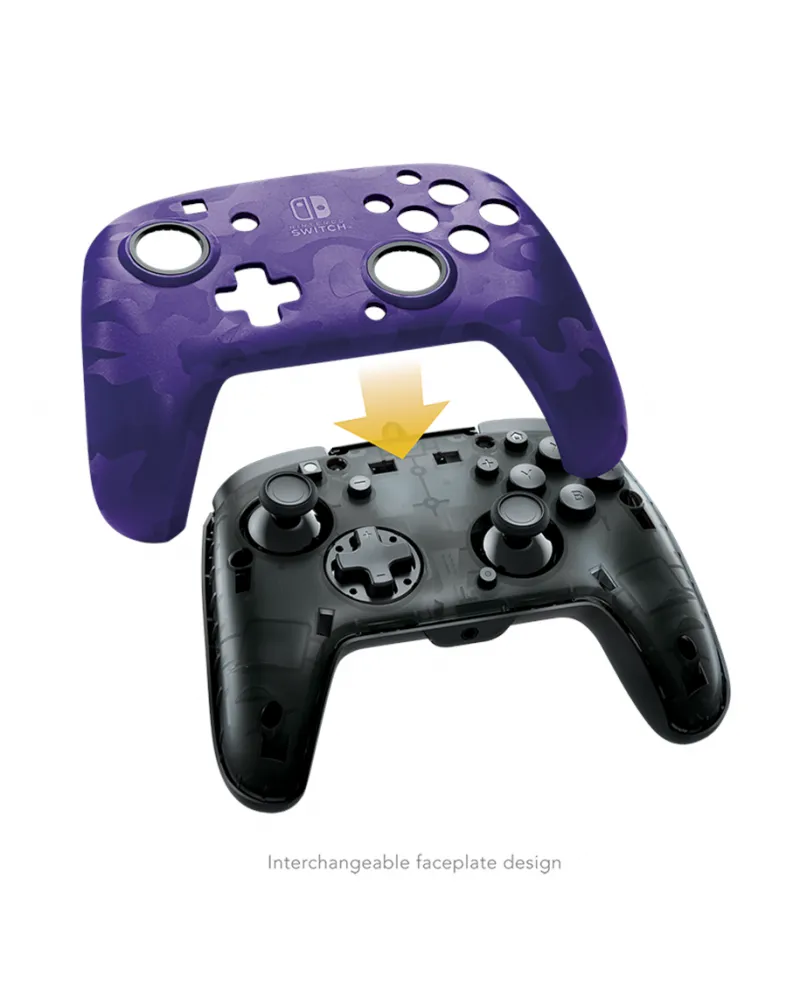 Gamepad PDP Faceoff Deluxe+ Camo Purple 