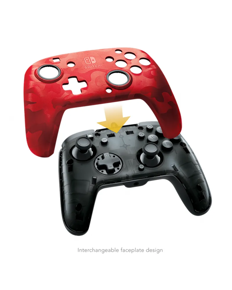 Gamepad PDP Faceoff Deluxe+ Camo Red 