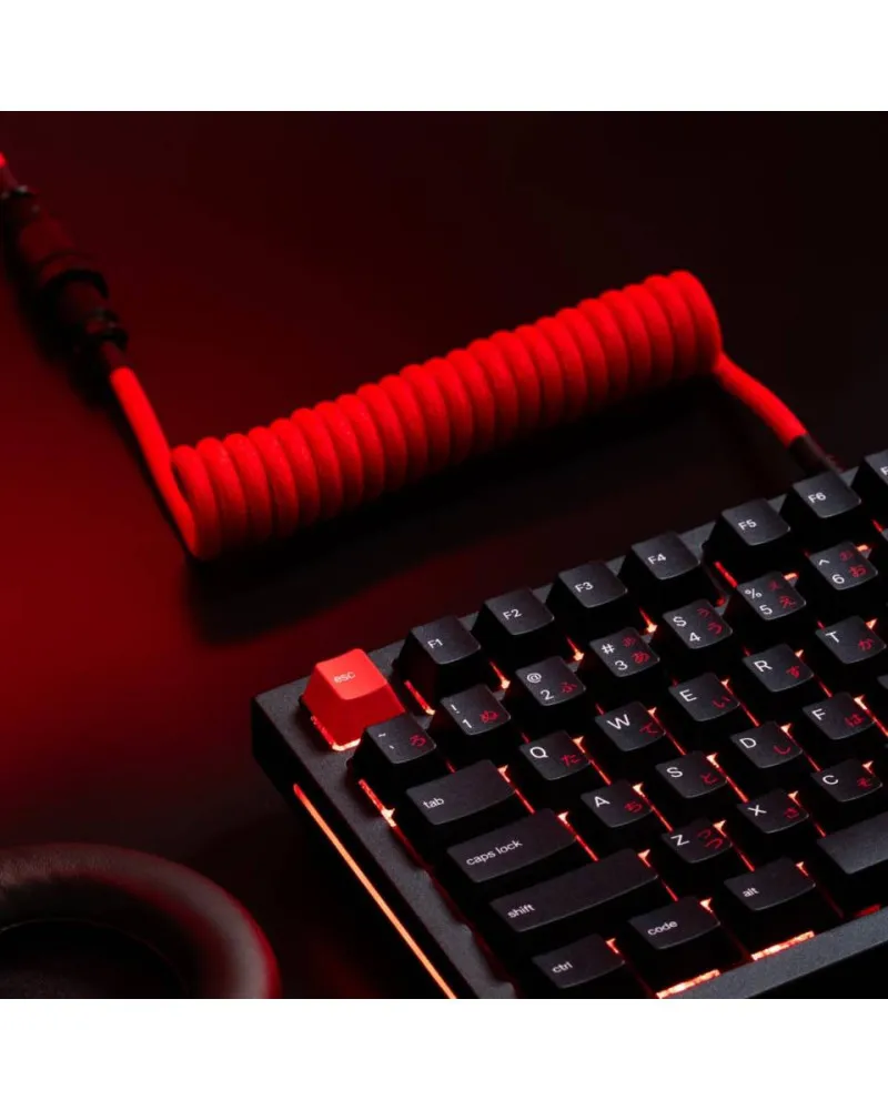Kabl Glorious Coiled Cable USB-C - Crimson Red 