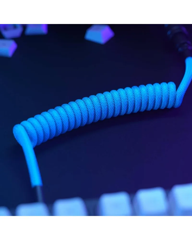 Kabl Glorious Coiled Cable USB-C - Electric Blue 