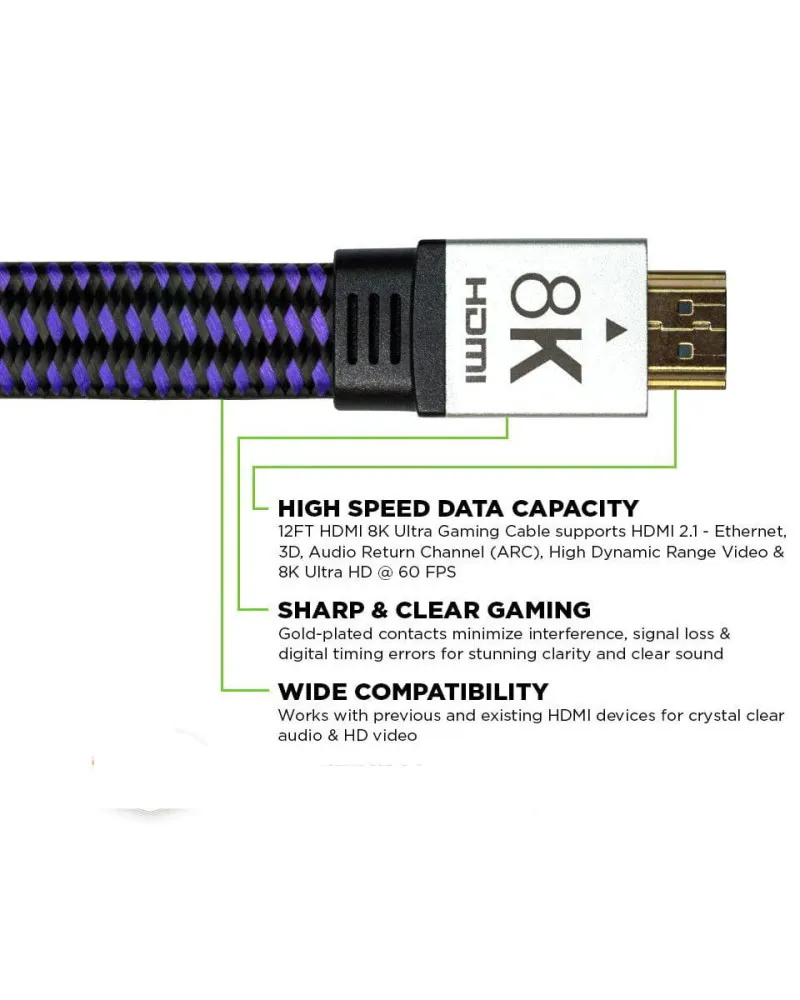 Kabl KontrolFreek HDMI 8k Ultra Gaming Cable 3.6m 