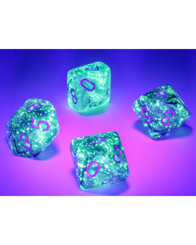 Kockice Chessex - Borealis - Luminary - Light Smoke & Silver - Set of Ten d10's 