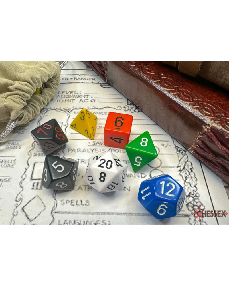 Kockice Chessex - Nostalgia Opaque - Polyhedral 7-Dice Set 