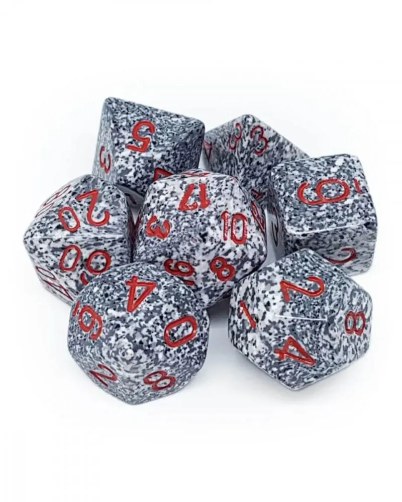 Kockice Chessex - Polyhedral - Speckled - Granite (7) 