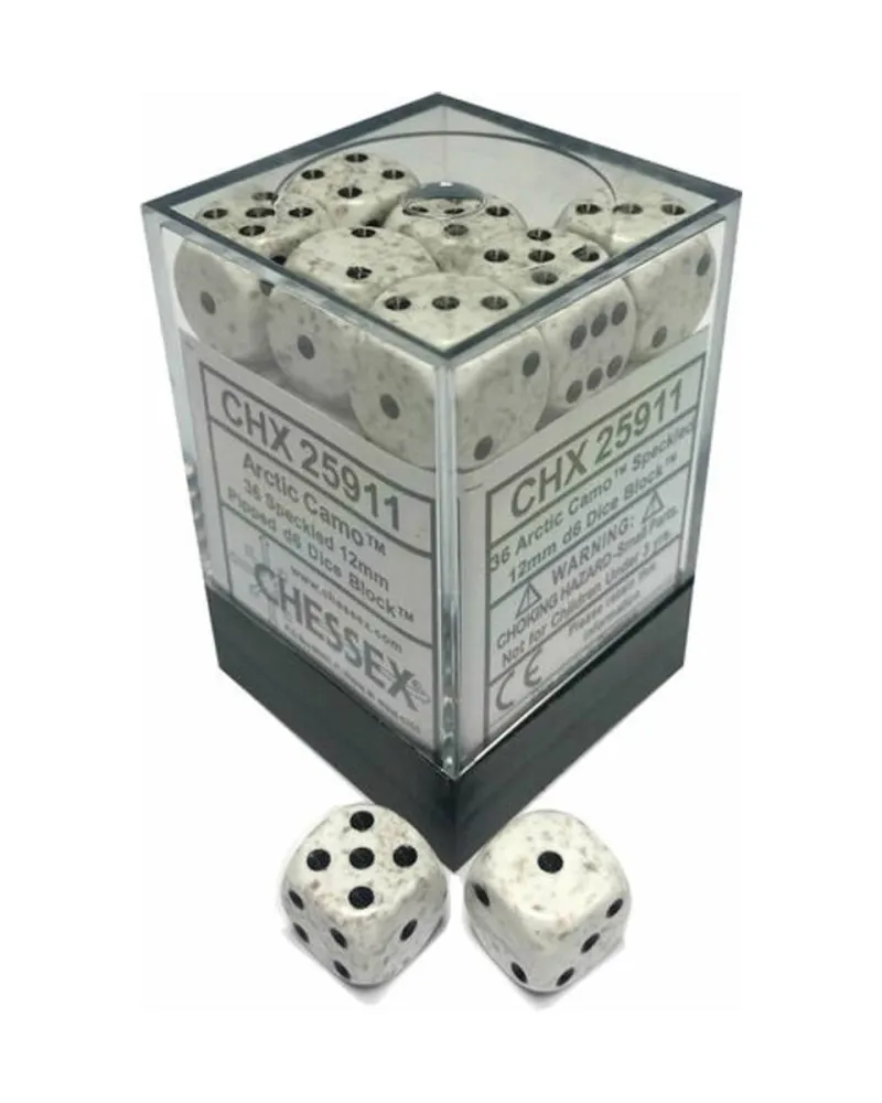 Kockice Chessex - Speckled - Arctic Camo - Dice Block (36) 12mm 