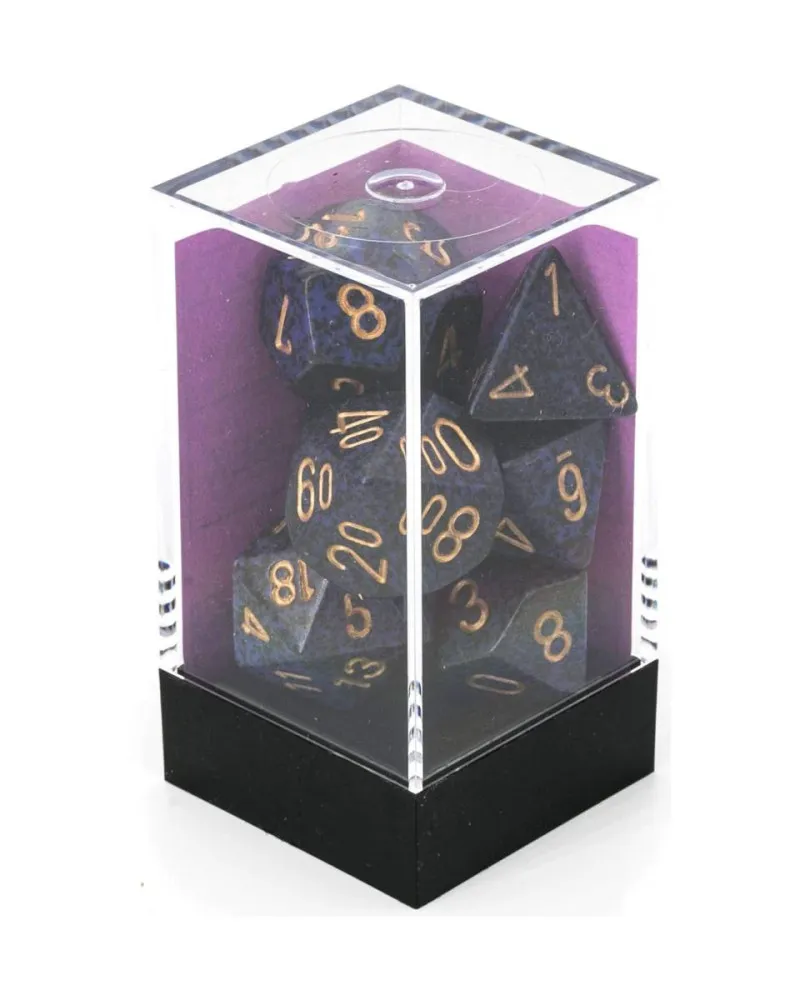 Kockice Chessex - Speckled - Golden Cobalt (7) 