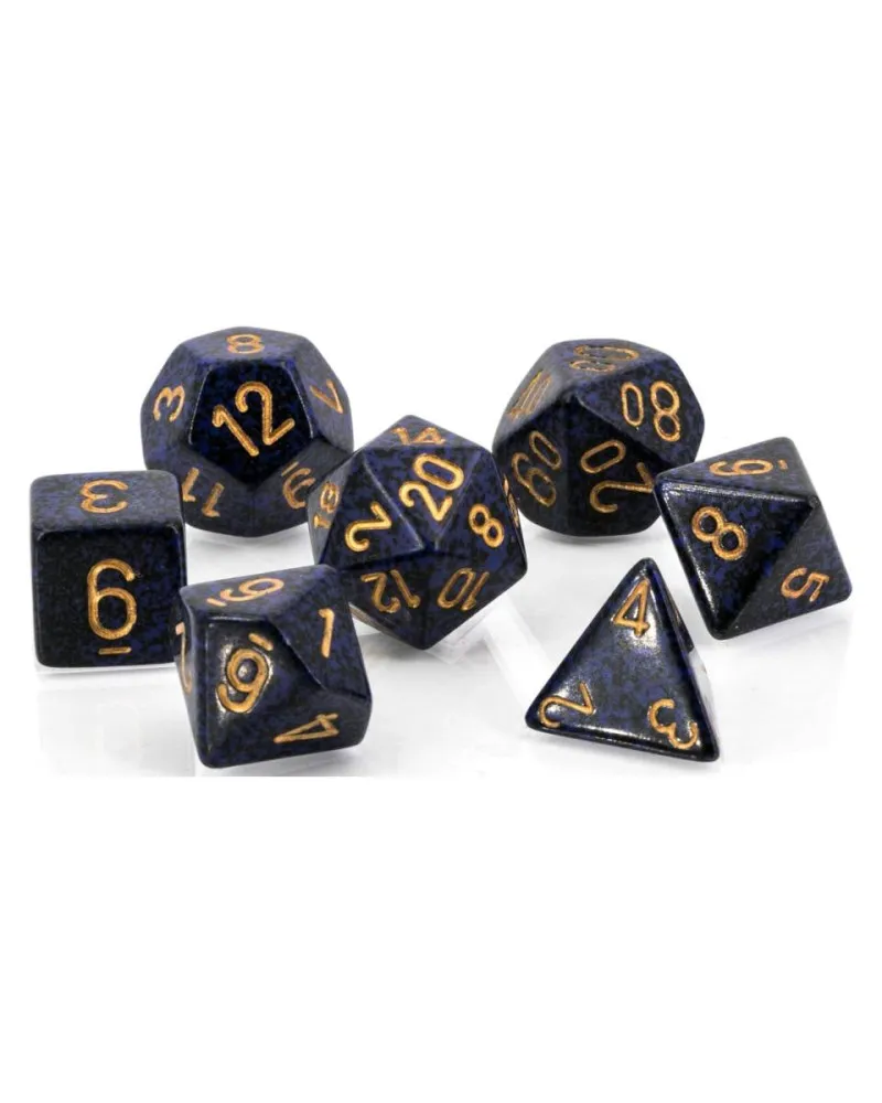 Kockice Chessex - Speckled - Golden Cobalt (7) 