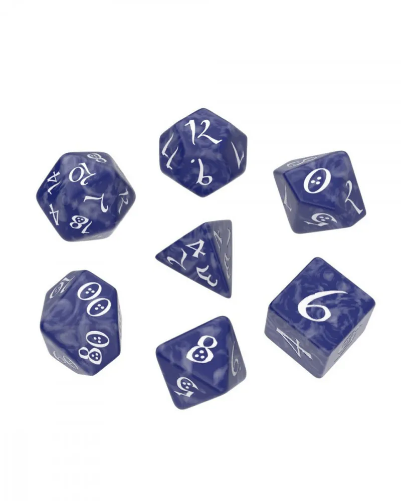 Kockice Q Workshop - Classic RPG Cobalt & White - Dice Set (7) 