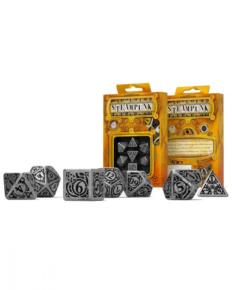 Kockice Q Workshop - Metal Steampunk Dice Set (7) 