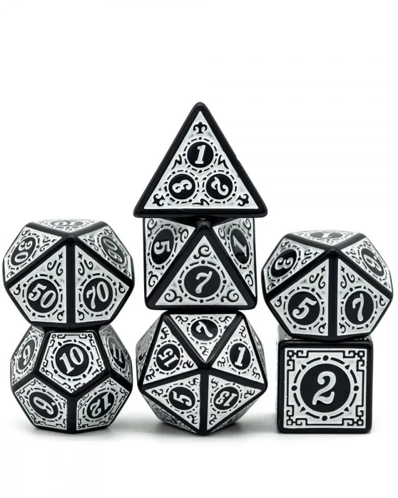 Kockice Q Workshop - Metal Steampunk Dice Set (7) 