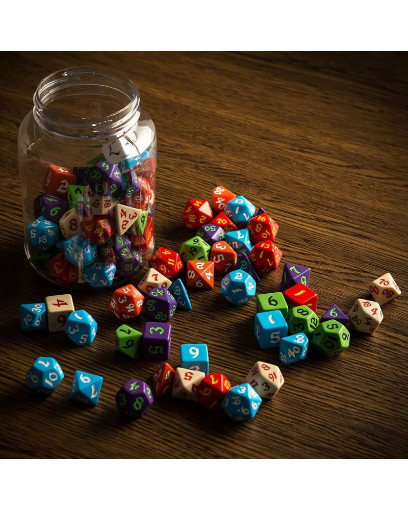 Kockice Q Workshop - Round Jar of Classic RPG - Dice Set (80) 