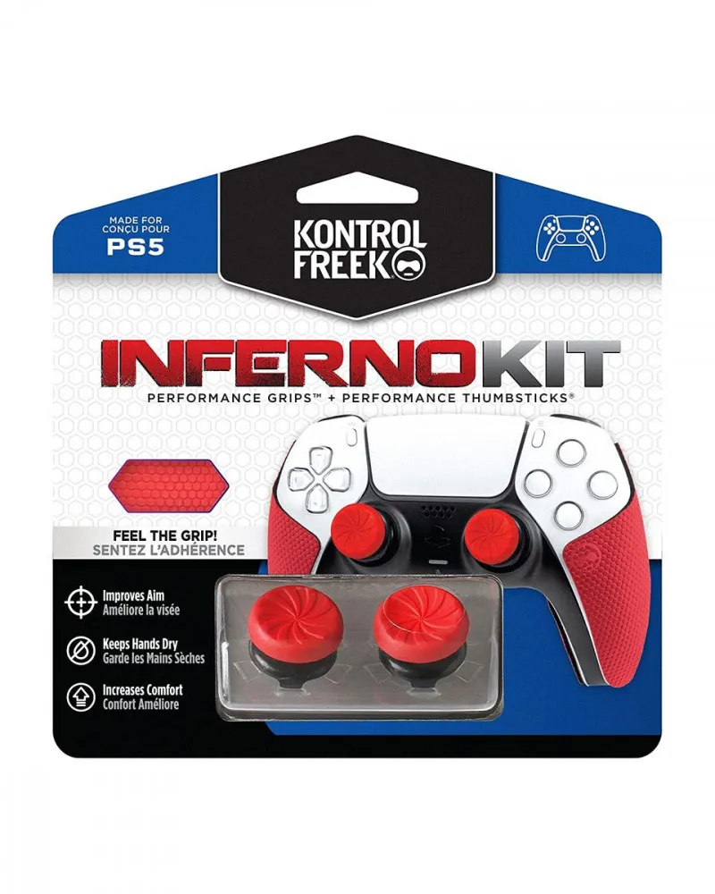 KontrolFreek Inferno Kit - Performance Grips & Performance Thumbsticks Playstation 5 