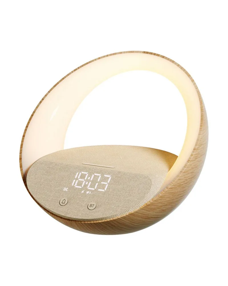Lampa Moye Aurora - Glow Lamp with Clock, Wireless speaker and Wi-Fi charger 