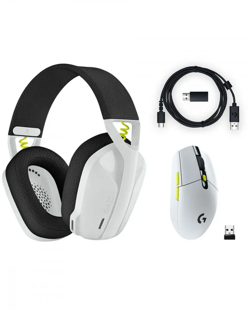 Logitech Combo Slušalice G435 + Miš G305 White 