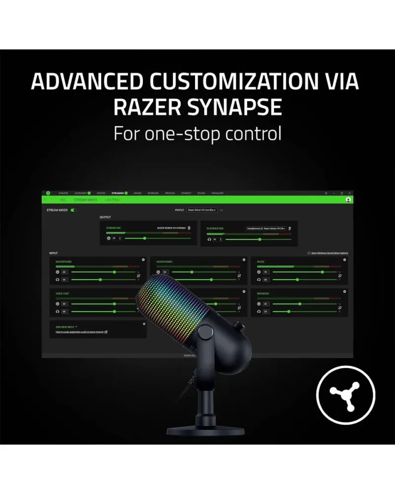 Mikrofon Razer Seiren V3 Chroma - Black RGB 