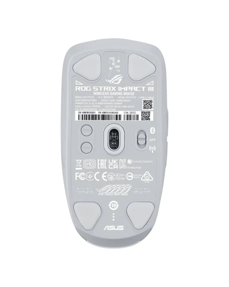 Miš Asus ROG STRIX Impact III Wireless - White 