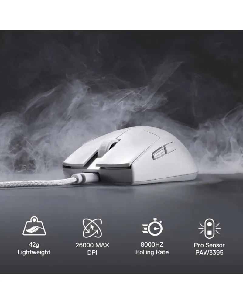 Miš ReDragon K1NG 1K White RGB 