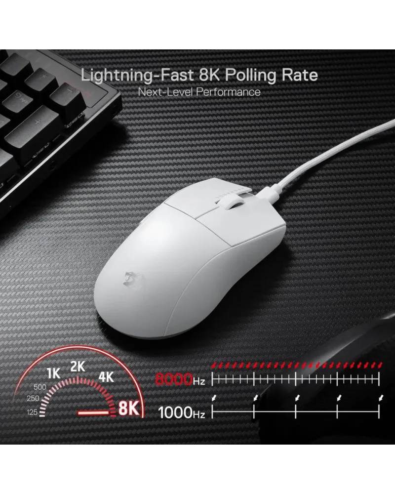Miš ReDragon K1NG 1K White RGB 