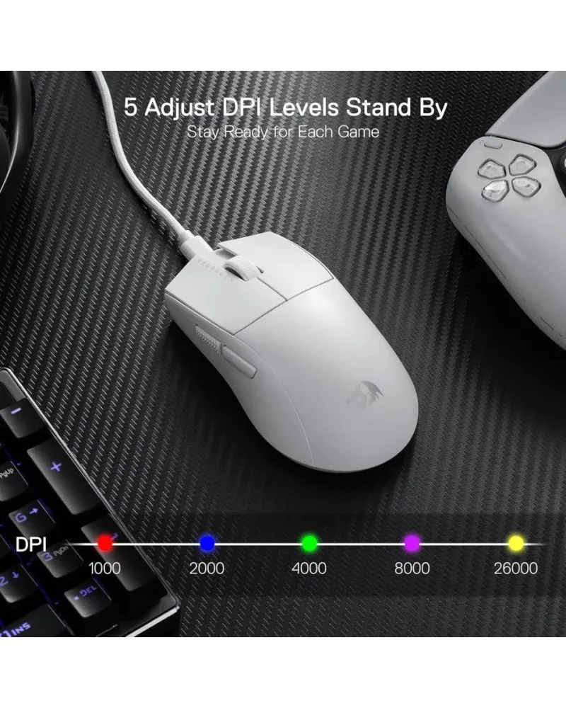 Miš ReDragon K1NG 1K White RGB 