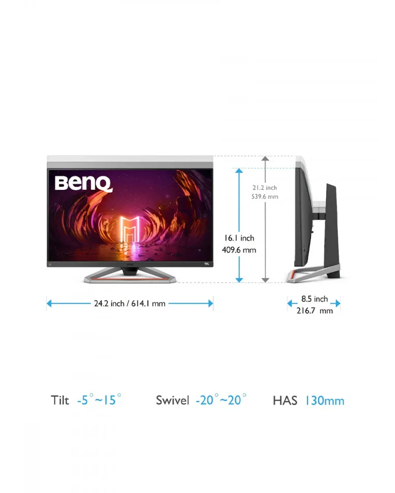 Monitor BenQ Mobiuz 27W EX2710S Dark Grey 