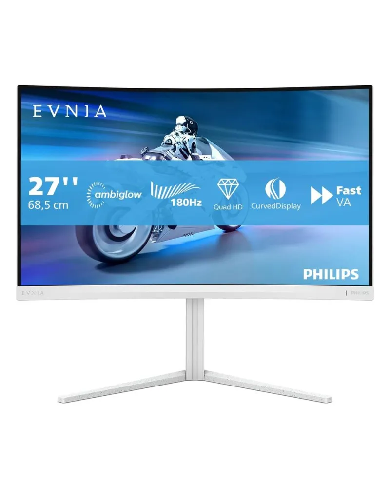 Monitor Philips 27'' IPS 27M2C5501/00 White zakrivljeni 