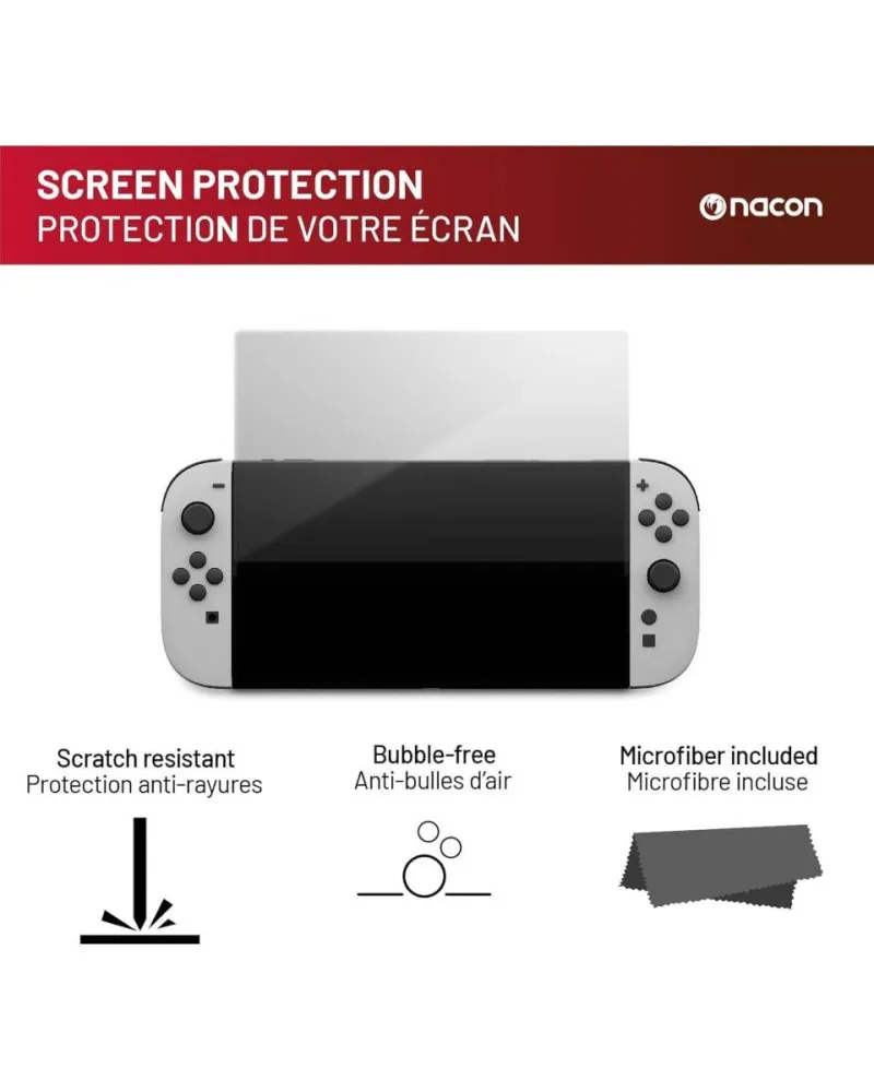 Nacon Switch 2 Starter Pack Red - (Pouch, Screen Protector, Box For 4 Games) 