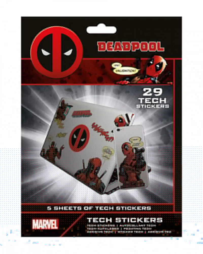 Nalepnice Deadpool - 5 Sheets of Tech Stickers 