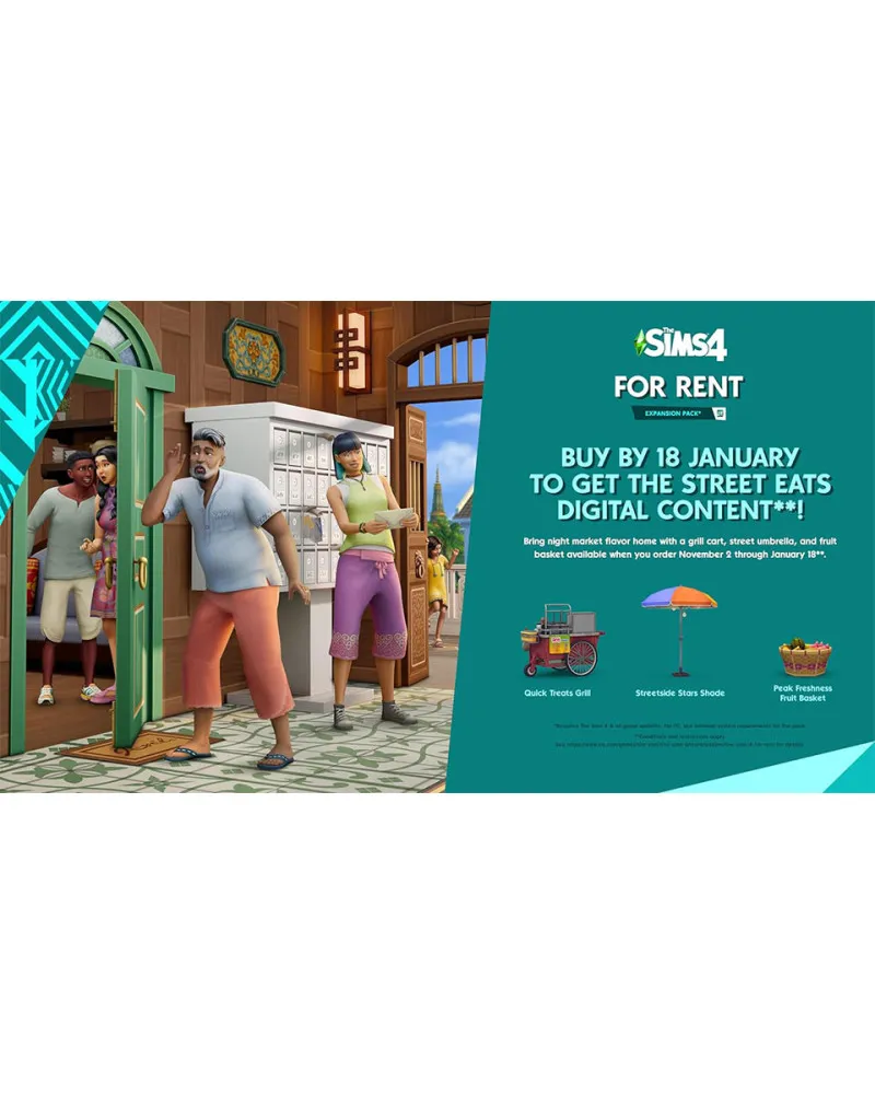 PCG The Sims 4 - For Rent - Code in a Box 