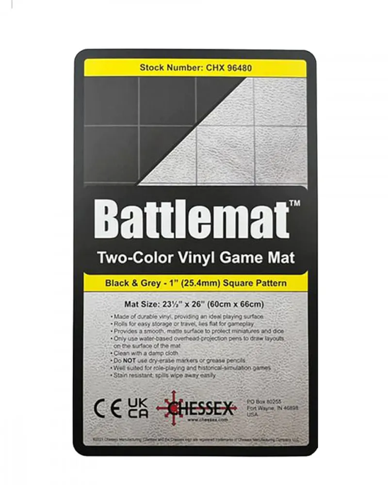 Podloga Chessex - Reversible Battlemat - Black-Grey Squares 