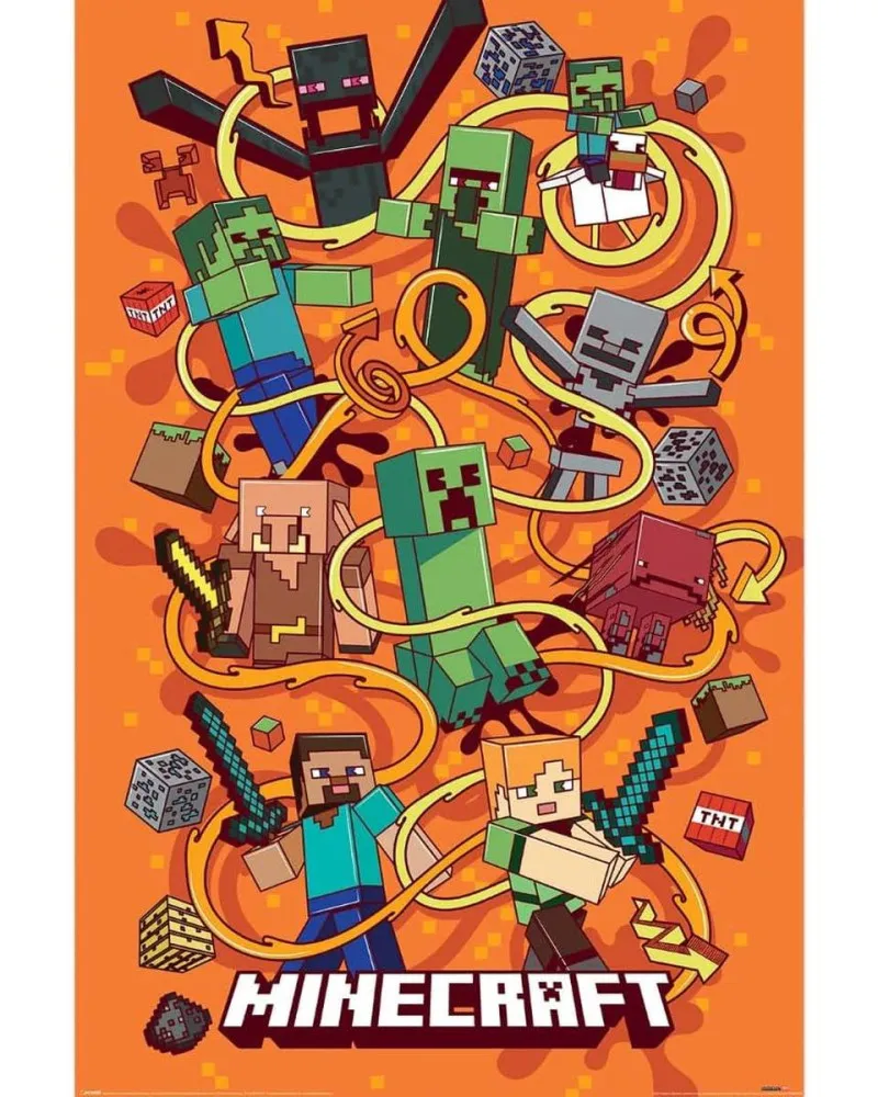 Maxi Poster Pyramid - Minecraft 61 x 91.5cm - Funtage Montage 