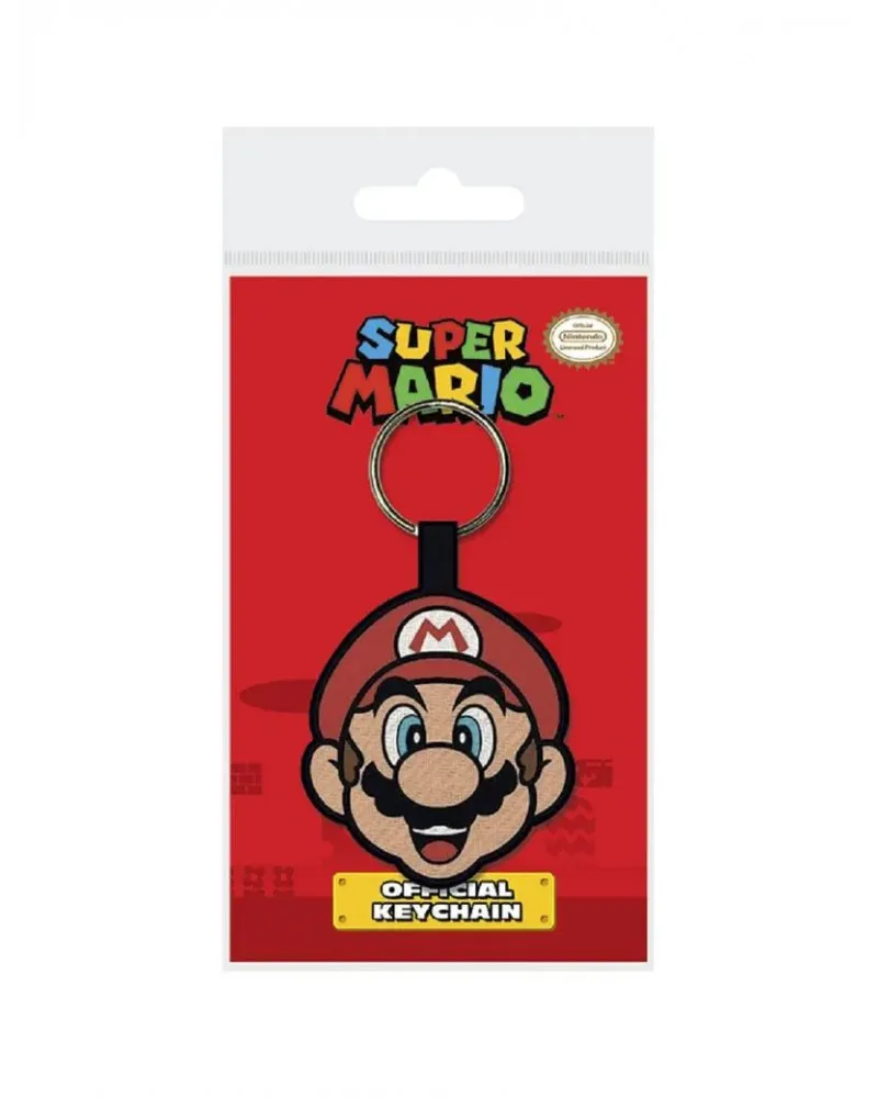 Privezak Nintendo Super Mario - Mario Face - Woven Keychain 