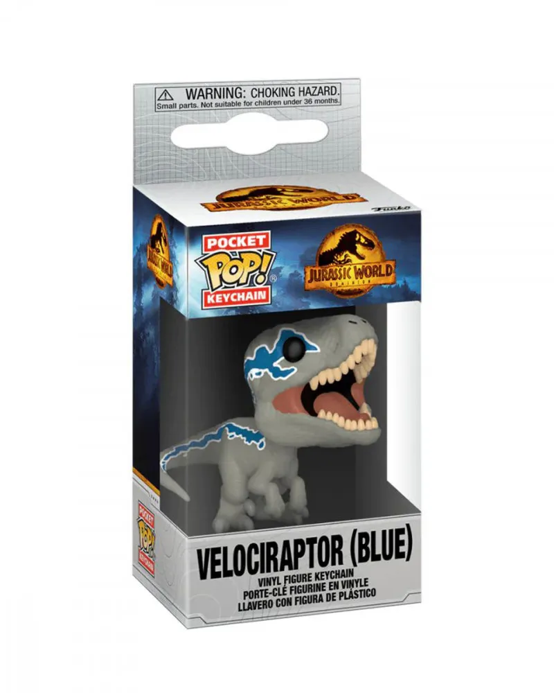 Privezak Pocket POP! - Jurassic World - Velociraptor (Blue) 