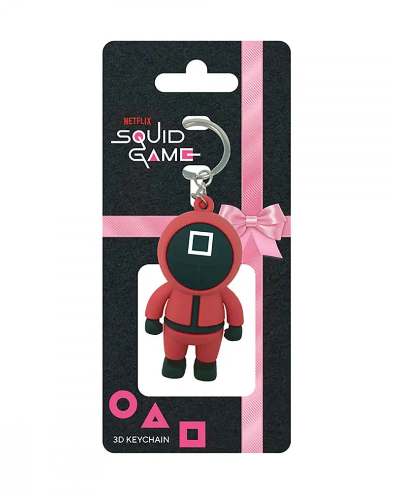 Privezak Squid Game - Square Guard - 3D Rubber Keychain 