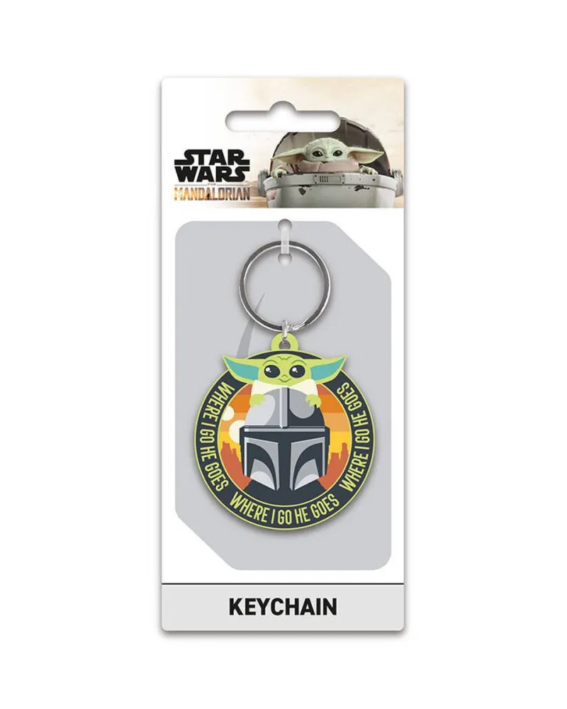 Privezak Star Wars The Mandalorian - Where I Go He Goes 
