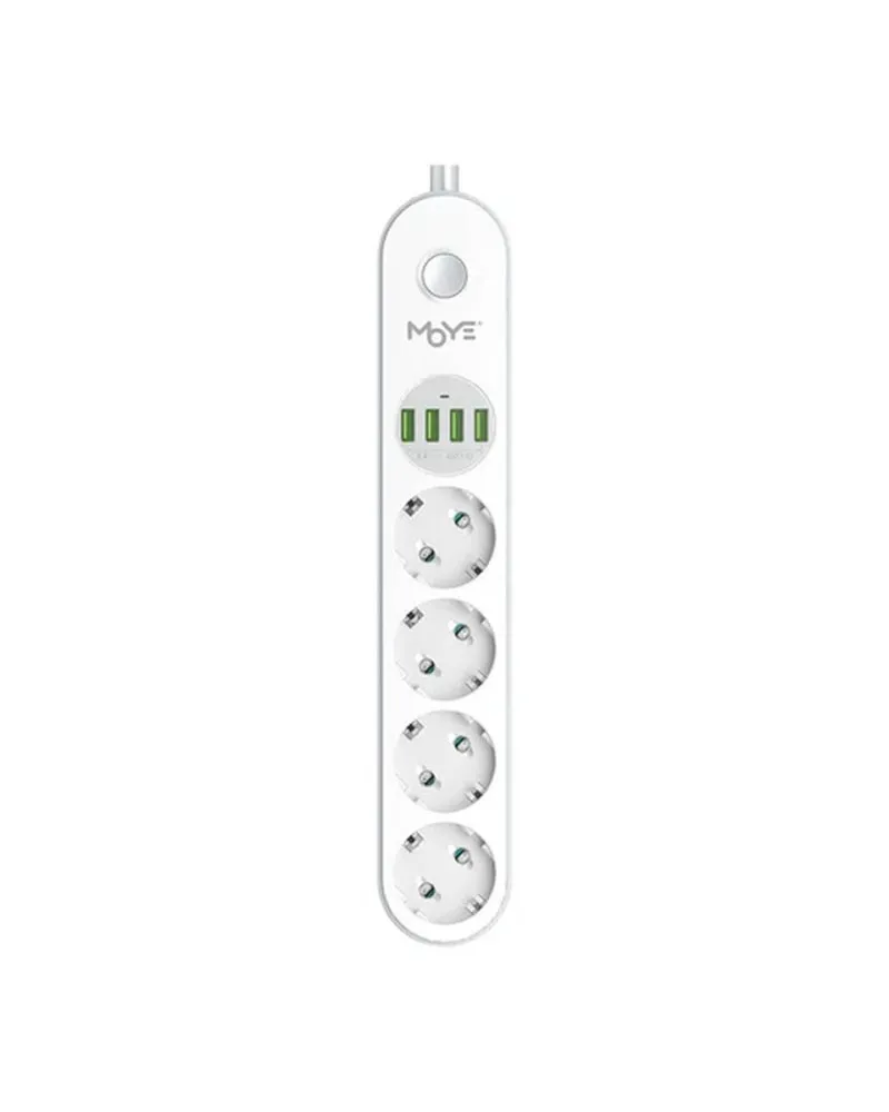 Produžni Kabl Moye Voltaic Power Strip 4 EU Plugs + 4 USB Plugs 4000W 16A 