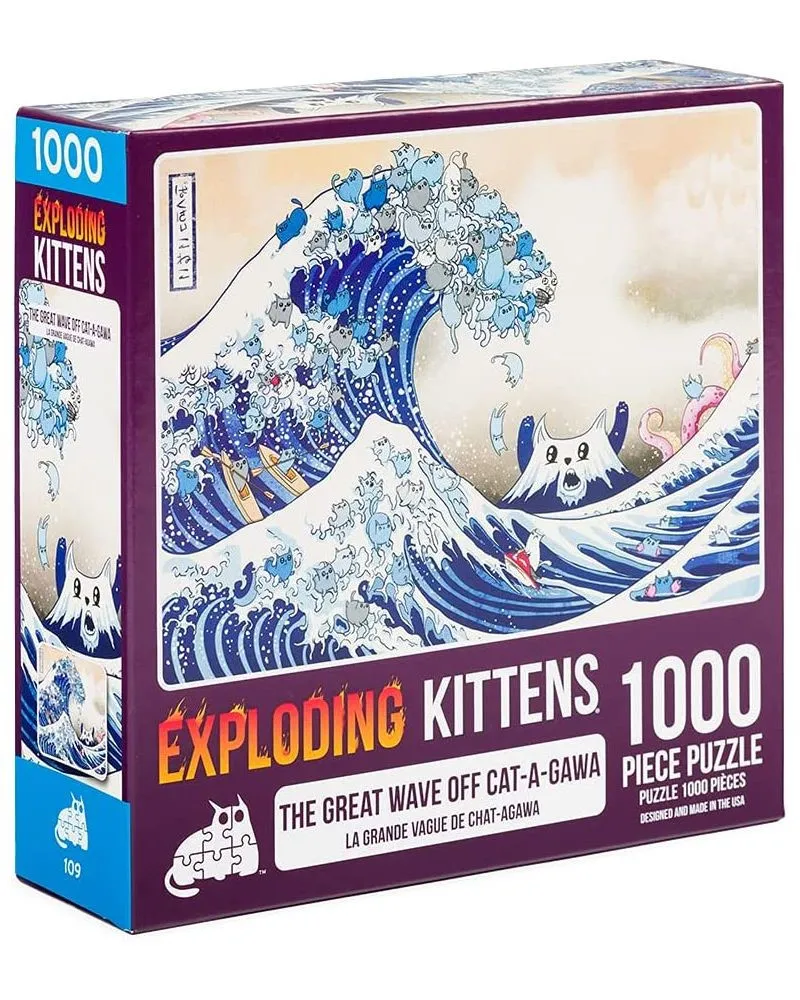 Puzzle for Adults Exploding Kittens - Great Wave Of Cat-a-gawa 