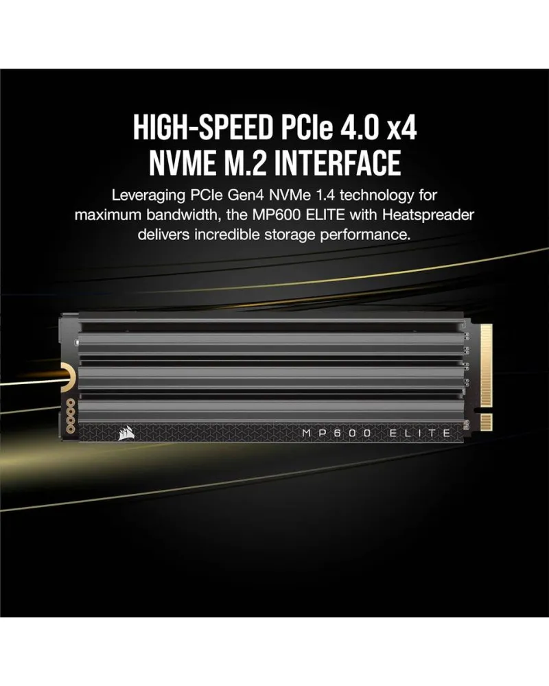 SSD Corsair MP600 Elite TB PCIe Gen4 x4 NVMe 1.4 M.2 - Black 