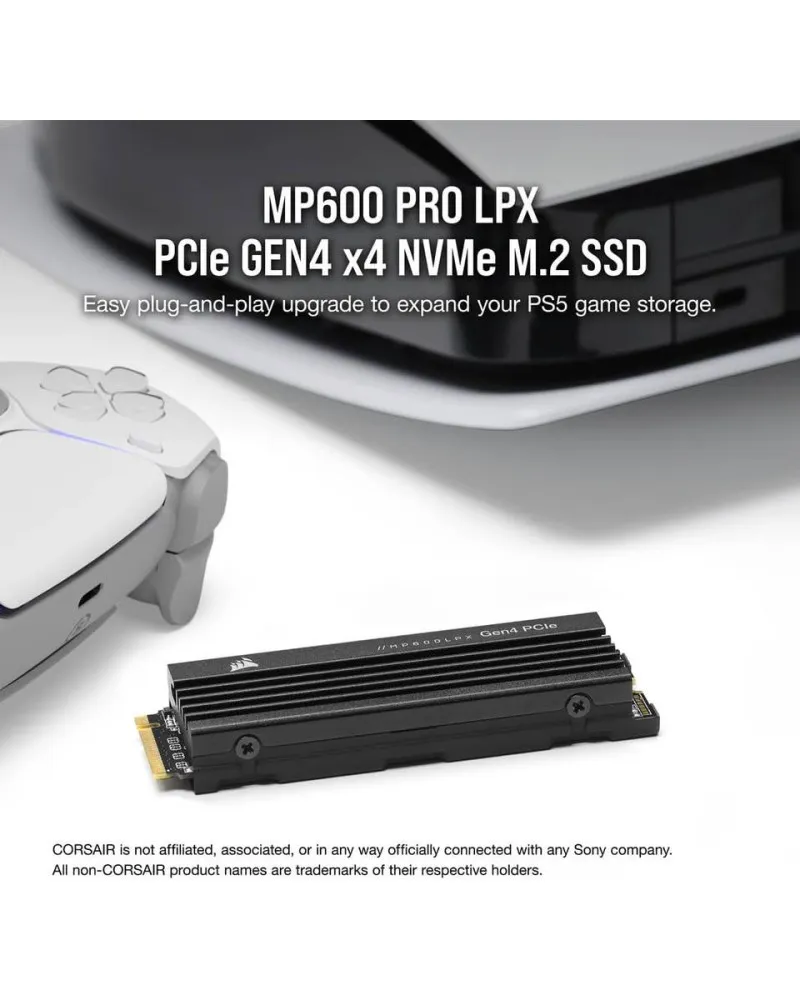 SSD Corsair MP600 Pro LPX 1TB PCIe Gen 4 NVMe M.2 2280 - Black 