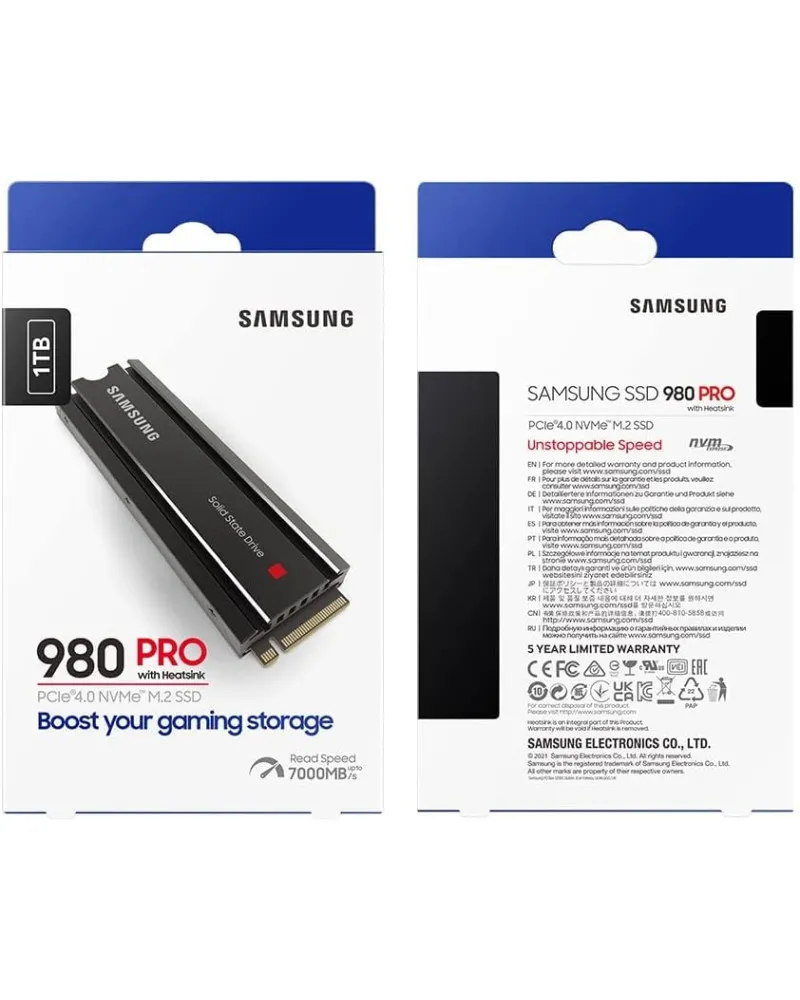 SSD Samsung - 980 Pro Series 1TB NVMe M.2 with Heatsink 