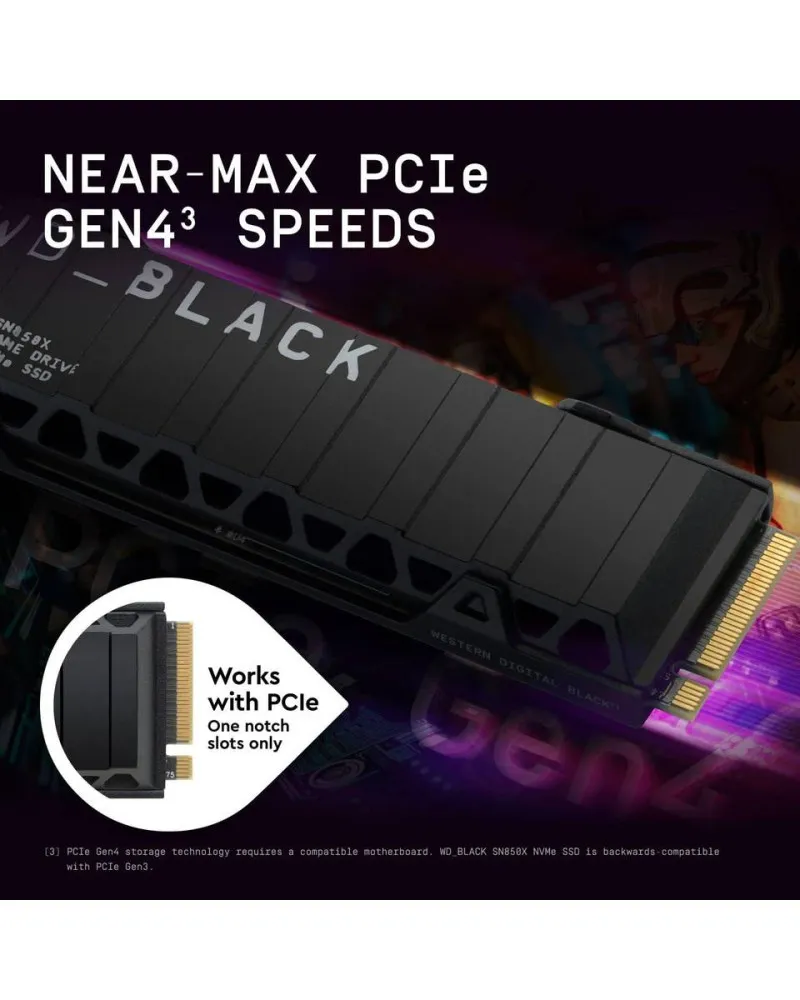 SSD Western Digital - WD 1TB M.2 NVMe WDS100T2XHE SN850X Heatsink 