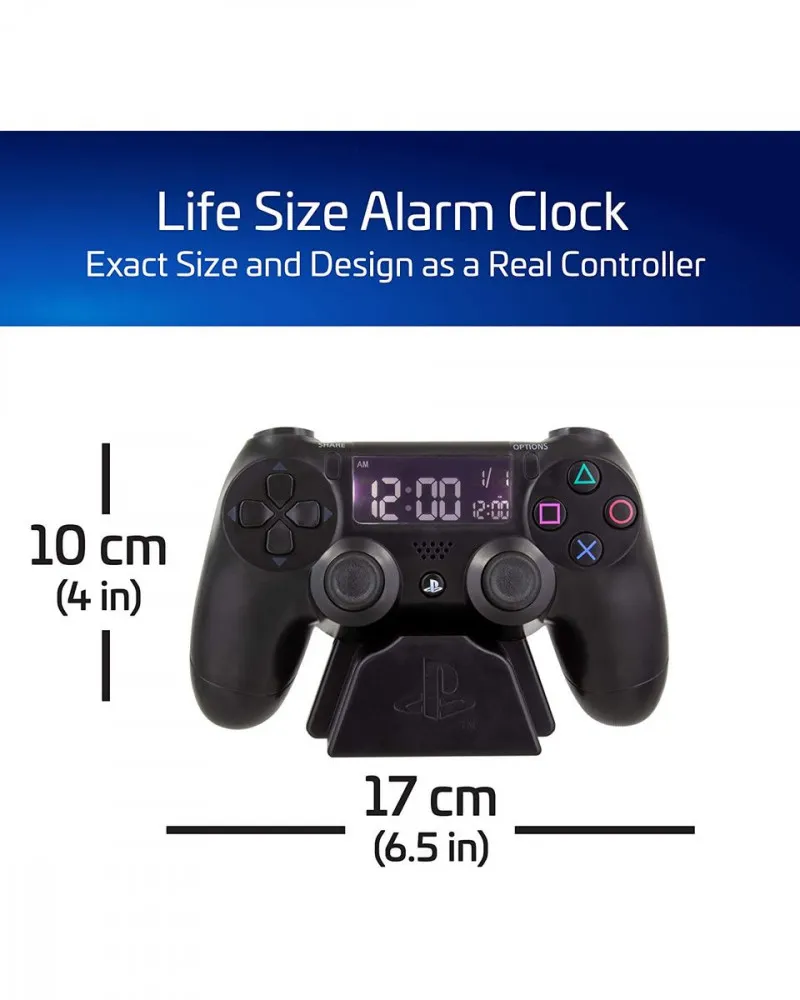 Sat PlayStation Controller Black - Alarm Clock 