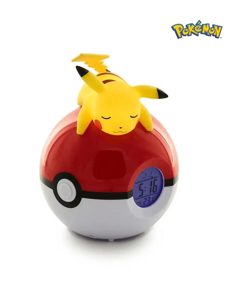 Sat Pokemon - Pokeball with Pikachu - Alarm Clock with Light 