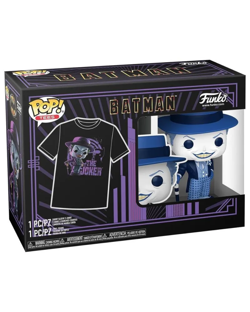 Set Bobble Figure DC - Batman 1989 POP! & Tee - The Joker - XL 