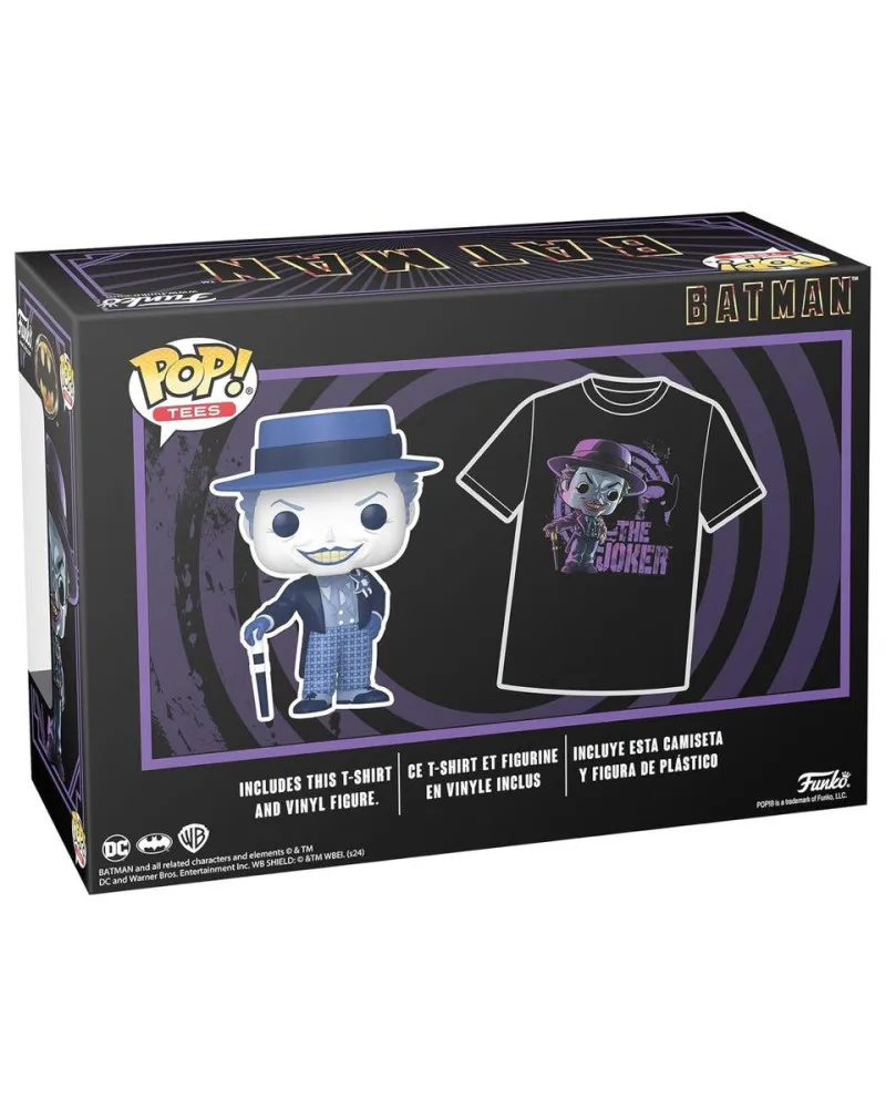 Set Bobble Figure DC - Batman 1989 POP! & Tee - The Joker - XL 